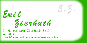 emil zierhuth business card